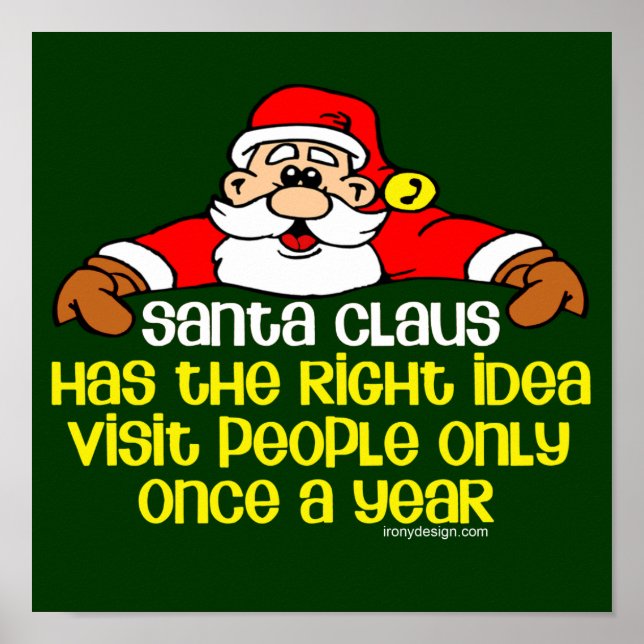 Social Santa Humour (Dark) Poster (Front)