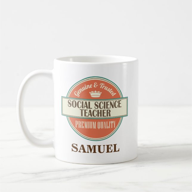 Social Science Teacher Personalised Mug Gift (Left)