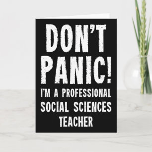 Social Sciences Teacher Card