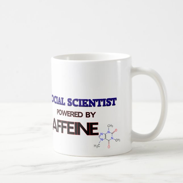 Social Scientist Powered by caffeine Coffee Mug (Right)