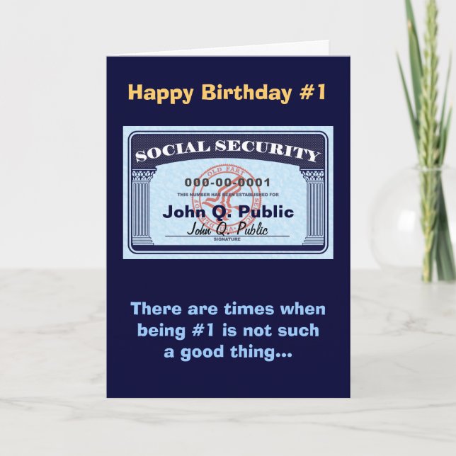 Social Security Card - change text (Front)