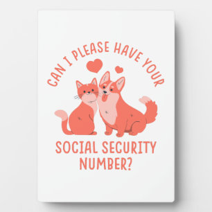 Social Security Number Plaque