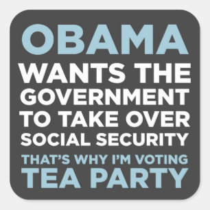 Social Security Square Sticker