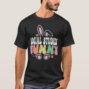 Social Studies Bunny Easter Day Groovy Family Mat T-Shirt