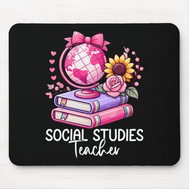 Social Studies History Teacher Earth Globe Back To Mouse Pad (Front)