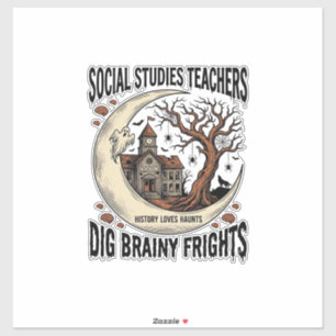 Social Studies Teacher Shirt Spooky Brainy Frights