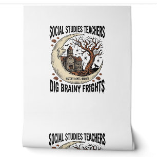 Social Studies Teacher Shirt Spooky Brainy Frights Wallpaper