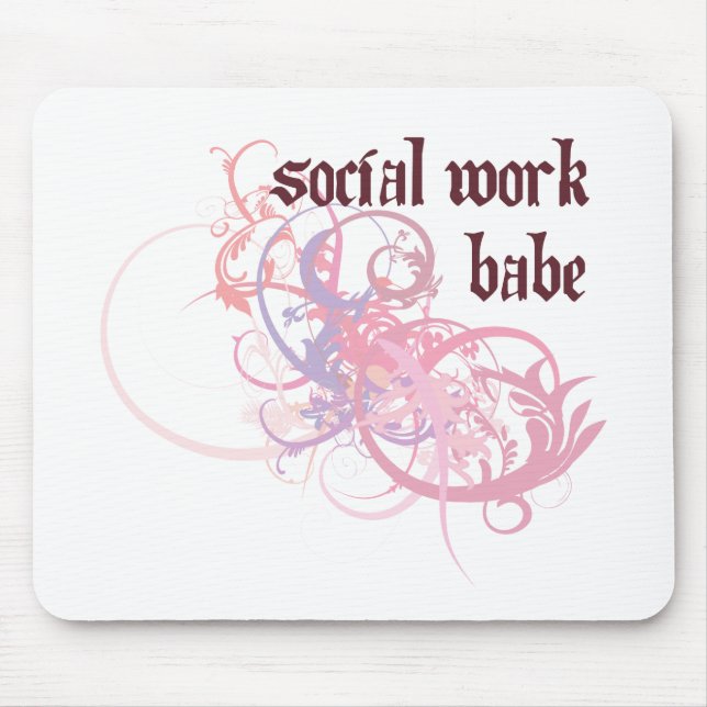 Social Work Babe Mouse Pad (Front)