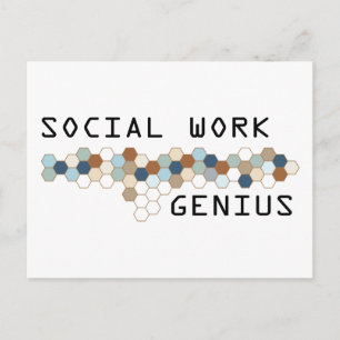 Social Work Genius Postcard