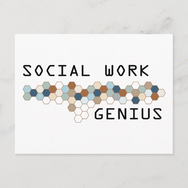 Social Work Genius Postcard (Front)