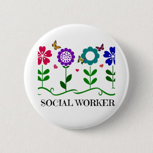 Social Worker 6 Cm Round Badge