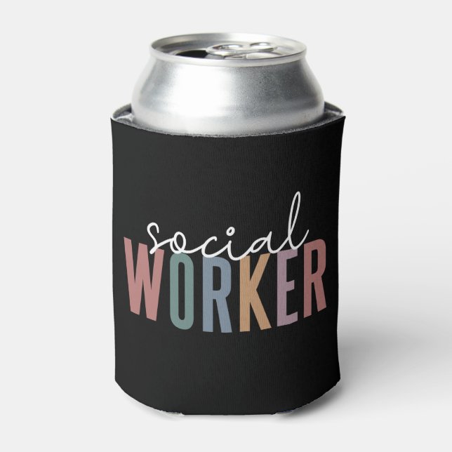 Social Worker Appreciation and graduation Gifts Can Cooler (Can Front)