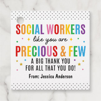 Social Worker Appreciation Tag Thank You Label