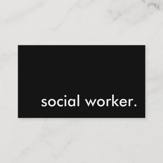 social worker. business card (Front)