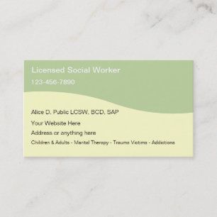 Social Worker Business Cards