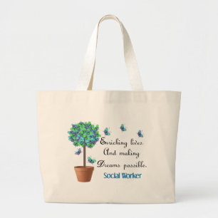 Social Worker Butterfly Tree Tote Bag