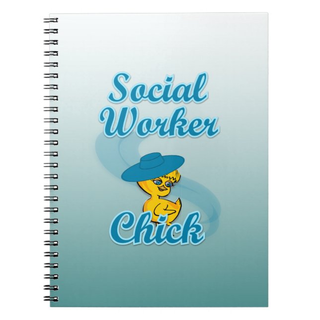 Social Worker Chick #3 Spiral Notebook (Front)