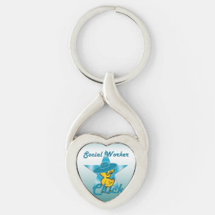 Social Worker Chick #7 Key Ring