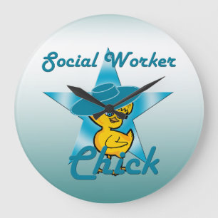 Social Worker Chick #7 Large Clock