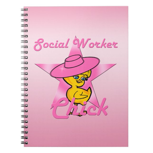 Social Worker Chick #8 Spiral Notebook (Front)