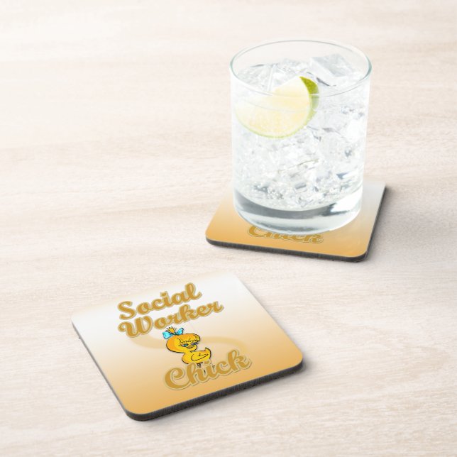 Social Worker Chick Coaster (Right Side)
