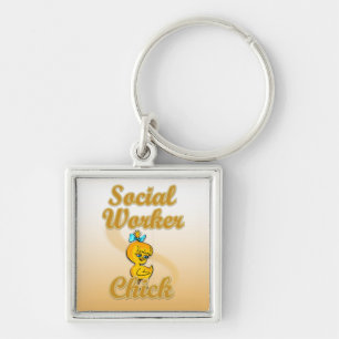 Social Worker Chick Key Ring