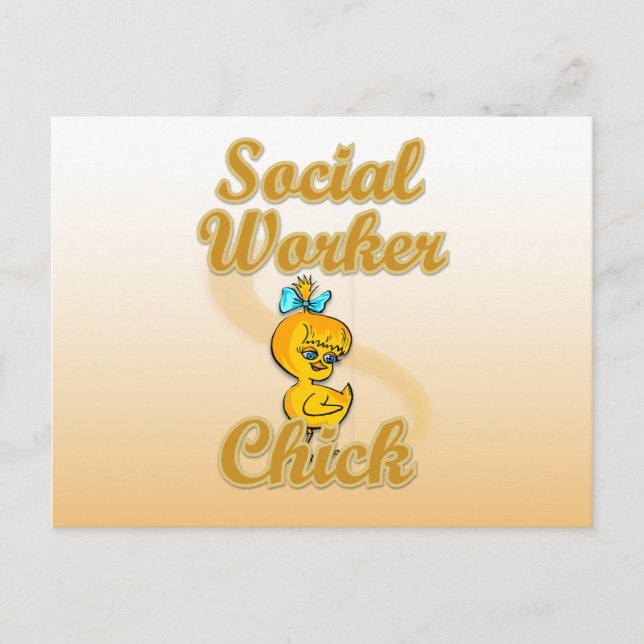 Social Worker Chick Postcard (Front)