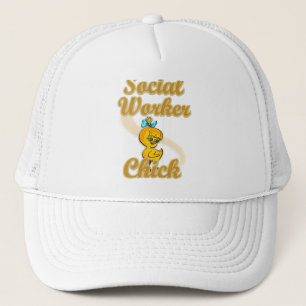 Social Worker Chick Trucker Hat