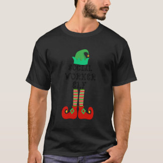 Social Worker Elf Family Matching Christmas Gift P T-Shirt