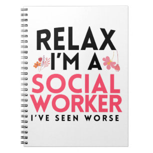 Social Worker Funny Gag Gift Masters Worker LCSW Notebook