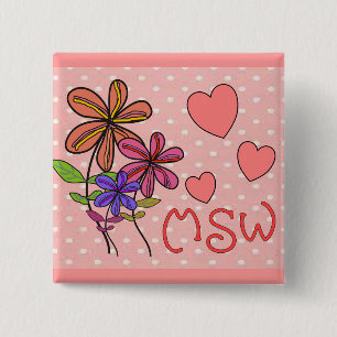 Social Worker Gifts 15 Cm Square Badge