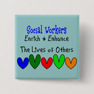 Social Worker Gifts 15 Cm Square Badge