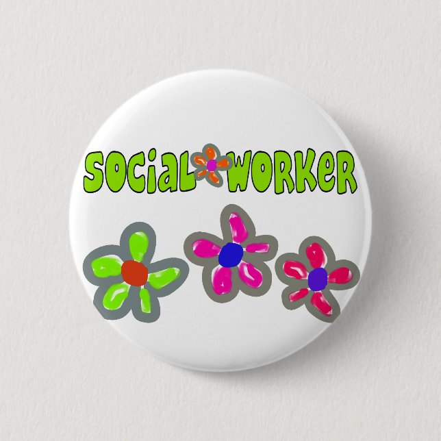 Social Worker Gifts 6 Cm Round Badge (Front)