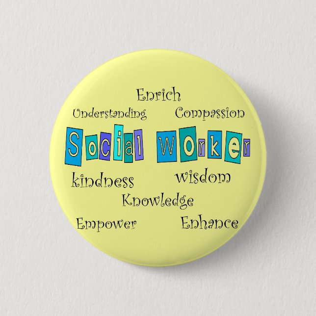 Social Worker Gifts 6 Cm Round Badge (Front)