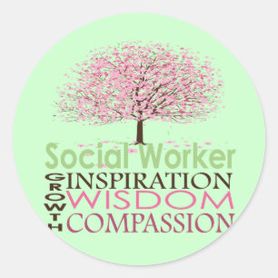 Social Worker Gifts Classic Round Sticker