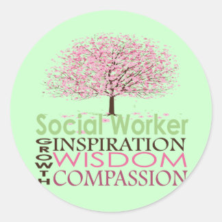 Social Worker Gifts Classic Round Sticker