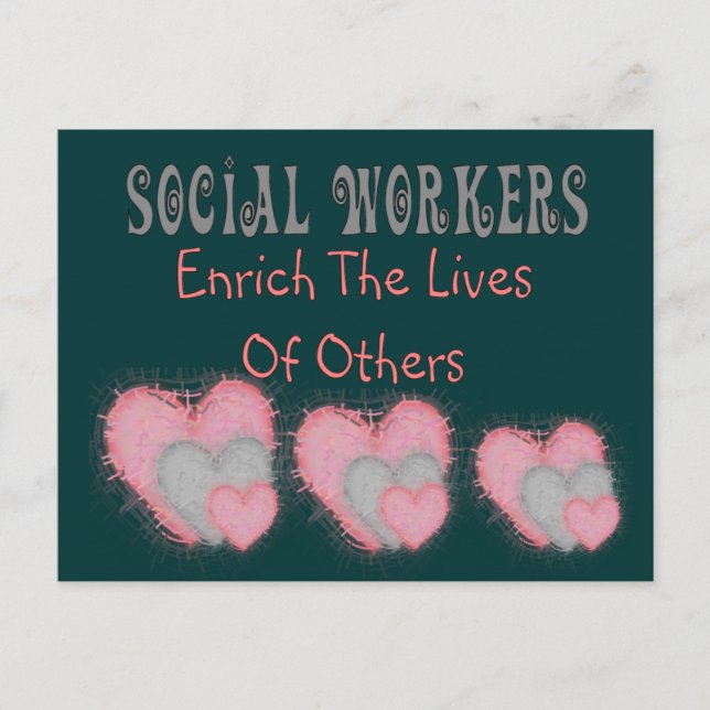 Social Worker Gifts "Enrich The Lives of Others" Postcard (Front)