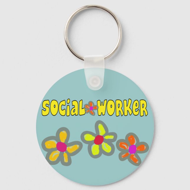 Social Worker Gifts Key Ring (Front)