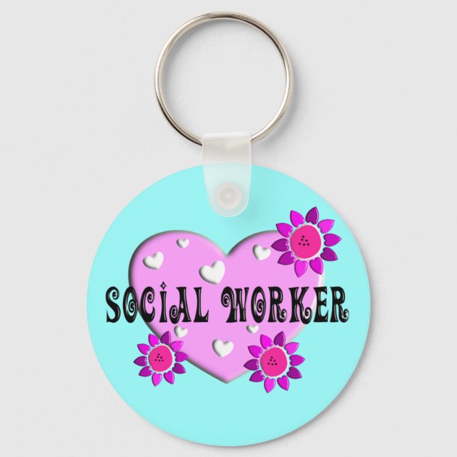 Social Worker Gifts Key Ring (Front)