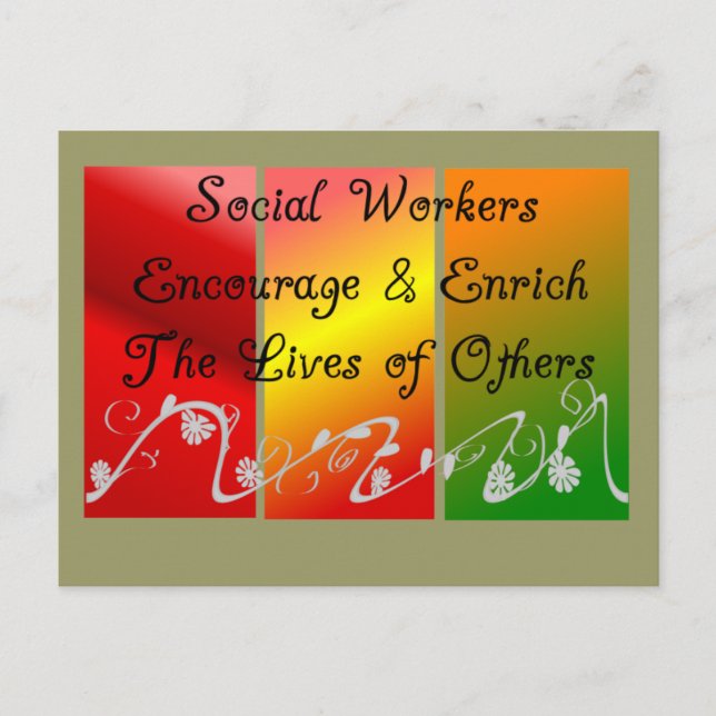 Social Worker Gifts Postcard (Front)