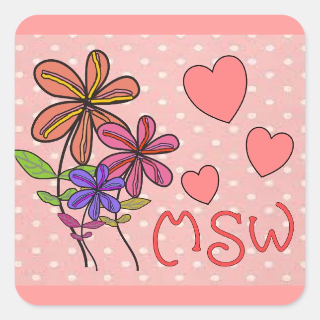 Social Worker Gifts Square Sticker (Front)