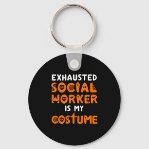 Social Worker Halloween Shirt Funny Social Work Key Ring