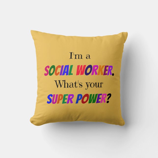 Social Worker Humour Cushion (Front)