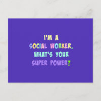 Social Worker Humour, Pastel Lettering, Blue Indig