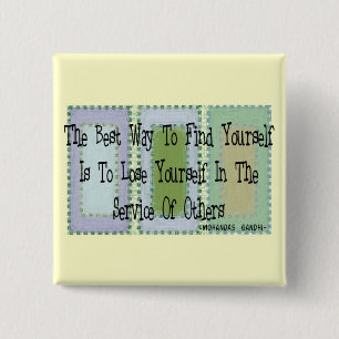Social Worker (Mahandas Gandhi Quote) 15 Cm Square Badge