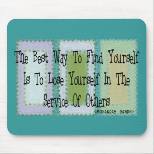 Social Worker (Mahandas Gandhi Quote) Mouse Pad