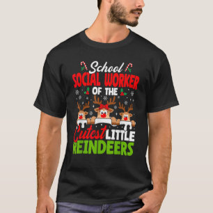 Social Worker Of The Cutest Reindeers Funny Christ T-Shirt