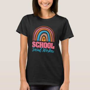 Social Worker Rainbow Leopard Child Welfare Servic T-Shirt