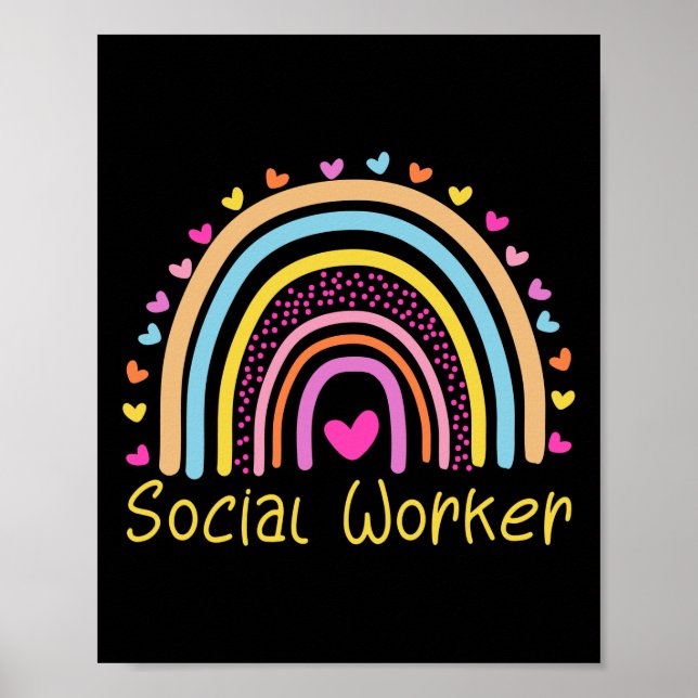 Social Worker Rainbow Poster (Front)