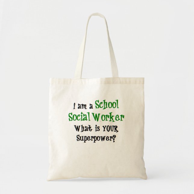 social worker school tote bag (Front)